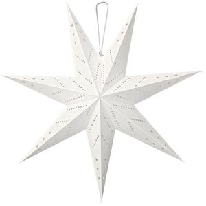 Svietiaca LED papierová hviezda LUMINA III 60 cm biela vyobraziť
