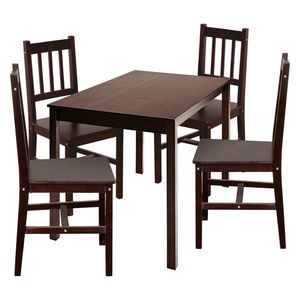 Jedálenský stôl 8848H tmavohnedý lak + 4 stoličky 869H tmavohnedý lak vyobraziť
