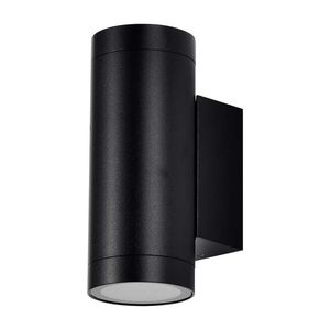 LED Solution Čierne fasádne svietidlo okrúhle 2x GU10 IP54 2971 vyobraziť