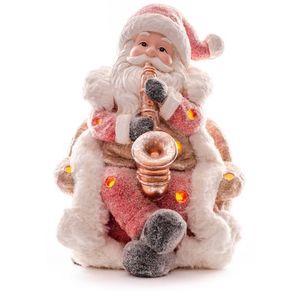 Dekorácia MagicHome Vianoce, Santa so saxafónom, LED, 3xAAA, 28x27x36 cm vyobraziť