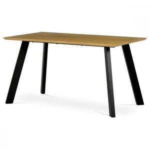 AUTRONIC HT-721 OAK Stůl jídelní 140x80x75cm, deska MDF, 3D dekor divoký dub vyobraziť