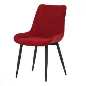 AUTRONIC DCL-218 RED2 Jídelní židle, červená látka, černý kov vyobraziť