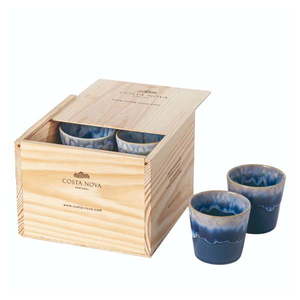 Modré šálky v súprave 8 ks na espresso z kameniny Grespresso – Costa Nova vyobraziť