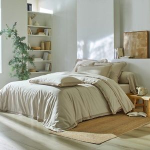 Jednofarebná posteľná bielizeň z čipky a bavlny vyobraziť