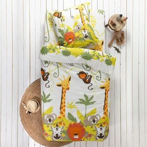 Detská posteľná bielizeň Džungľa s potlačou zvieratiek, bavlna vyobraziť