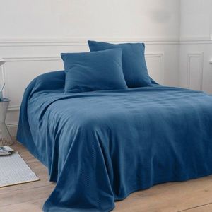 Jednofarebný tkaný prehoz na posteľ, bavlna vyobraziť