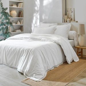 Jednofarebná posteľná bielizeň z čipky a bavlny vyobraziť