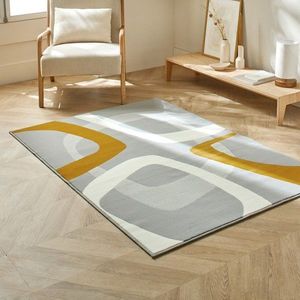 Obdĺžnikový koberec s retro motívom vyobraziť