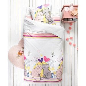 Detská posteľná bielizeň Mačacia láska, pre 1 osobu, bavlna vyobraziť