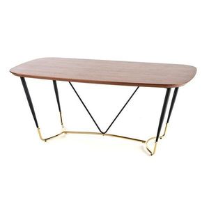 Sconto Jedálenský stôl MONCHISTIR orech/čierna/zlatá vyobraziť