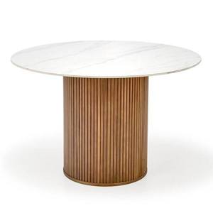 Sconto Jedálenský stôl BRENU biely mramor/orech vyobraziť
