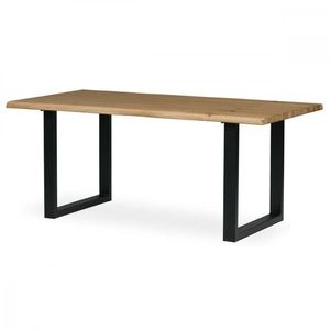 AUTRONIC DS-U180 DUB Stůl jídelní, 180x90x75 cm, masiv dub, kovová noha ve tvaru písmene "U", černý lak vyobraziť