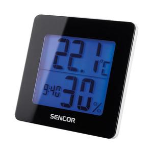 Sencor Sencor - Meteostanica s LCD displejom a budíkom 1xAA čierna vyobraziť