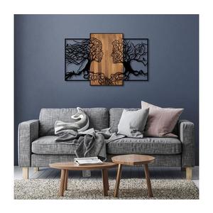 Nástenná dekorácia 125x79 cm stromy života drevo/kov vyobraziť