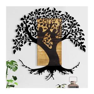 Nástenná dekorácia 89x90 cm strom drevo/kov vyobraziť