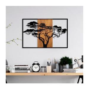 Nástenná dekorácia 90x58 cm strom drevo/kov vyobraziť