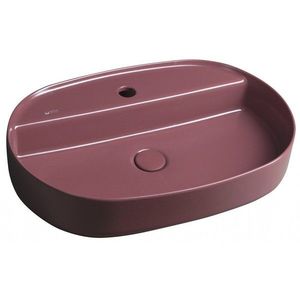 ISVEA - INFINITY OVAL keramické umývadlo na dosku, 60x40cm, matná Maroon Red 10NF65060-2R vyobraziť