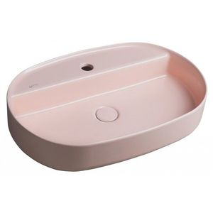 ISVEA - INFINITY OVAL keramické umývadlo na dosku, 60x40cm, ružová Salmon 10NF65060-2S vyobraziť