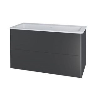 MEREO - Siena, kúpeľňová skrinka s umývadlom z liateho mramoru 101 cm, antracit mat CN432M1 vyobraziť
