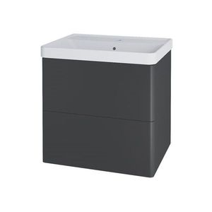 MEREO - Siena, kúpeľňová skrinka s keramickým umývadlom 61 cm, antracit mat CN430 vyobraziť