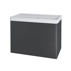 MEREO - Siena, kúpeľňová skrinka s keramickým umývadlom 81 cm, antracit mat CN431 vyobraziť