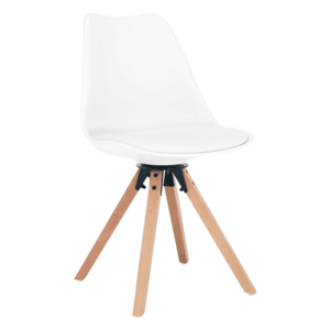 Štýlová otočná stolička, biela, ETOSA vyobraziť