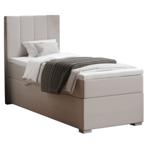 Boxspringová posteľ, jednolôžko, taupe, 90x200, ľavá, BRED vyobraziť