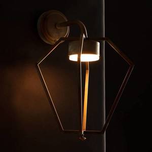 Moretti Luce LED svietidlo Gemstone, starožitná mosadz/opálová vyobraziť