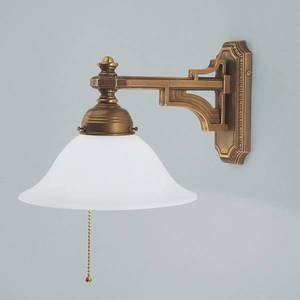 Berliner Messinglampen Nástenné svietidlo Gustave z mosadze vyobraziť