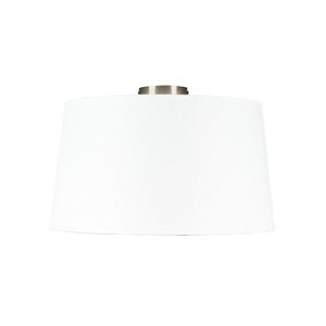 Moderné stropné svietidlo oceľové s bielym tienidlom 45 cm - Combi vyobraziť