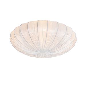 Dizajnové stropné svietidlo biele hodváb 60 cm 5-svetlo - Plu vyobraziť