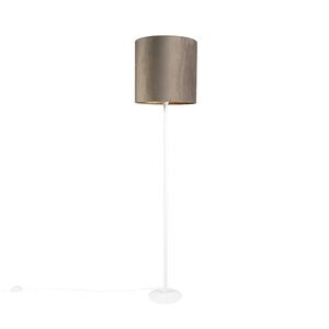 Lampa na kŕmenie biela s tupým odtieňom a zlatým interiérom 40 cm - Simplo vyobraziť