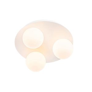Moderné kúpeľňové stropné svietidlo biele 3-svetlo - Cederic vyobraziť
