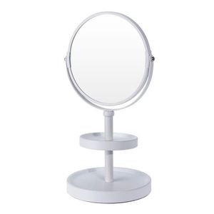 Oboustranné zrcadlo s poličkou Pretty bílé vyobraziť