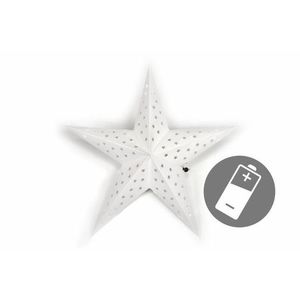 Nexos 32546 Vianočná dekorácia - hviezda s časovačom - 60 cm, 10 LED, biela vyobraziť