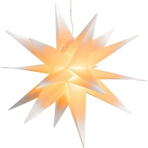 Nexos 64260 Vianočná dekorácia hviezda s časovačom - 10 LED, 35 cm, biela vyobraziť