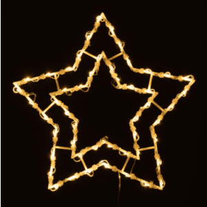 NEXOS Vianočné LED hviezdy, teplá biela, transparentný kábel vyobraziť
