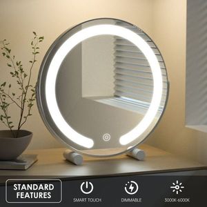 Ireda Stolné LED zrkadlo s dotykovým ovládaním, 30x30 cm vyobraziť