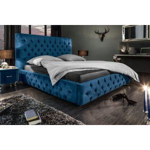 Chesterfield posteľ PALLAS Dekorhome Modrá vyobraziť