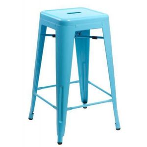 ArtD Barová stolička PARIS 75 cm inšpirovaná Tolix | modrá vyobraziť