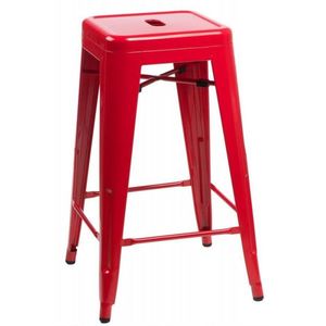 ArtD Barová stolička PARIS 66 cm inšpirovaná Tolix | červená vyobraziť