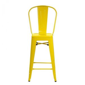 ArtD Barová stolička Paris Back inšpirovaná Tolix | žltá vyobraziť