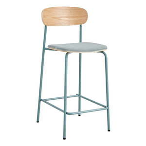 Barové stoličky v súprave 2 ks v modro-prírodnej farbe (výška sedadla 66 cm) Adriana – Marckeric vyobraziť