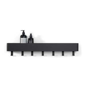 Čierna nástenná oceľová kúpeľňová polička Multi – Spinder Design vyobraziť