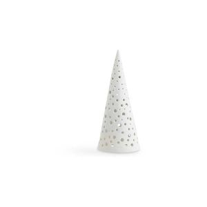 Biely vianočný svietnik z kostného porcelánu Kähler Design Nobili, výška 19 cm vyobraziť