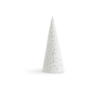 Biely vianočný svietnik z kostného porcelánu Kähler Design Nobili, výška 30 cm vyobraziť