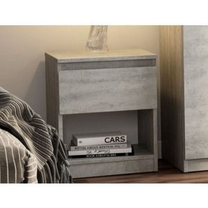 Skrinka /nočný stolík Carlos 401S, šedý beton% vyobraziť