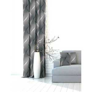 Záves dekoračný alebo látka, OXY Waves, sivý, 150 cm 150 cm vyobraziť