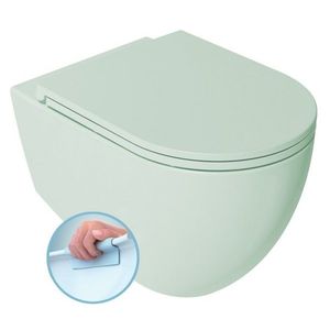 ISVEA - INFINITY závesná WC misa, Rimless, 36, 5x53cm, zelena mint 10NF02001-2T vyobraziť
