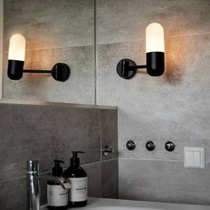 PR Home PR Home Nástenné kúpeľňové svietidlo Zeta, čierne, IP44, otočné vyobraziť